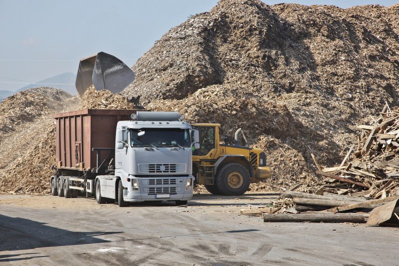 biomasa powstała w wyniku recyklingu drewna w tartaku